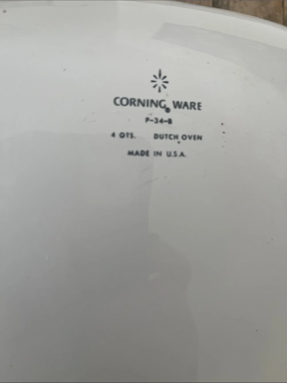 Cornflower Corningware White dutch oven3with Blue Floral Motif and Glass Lid